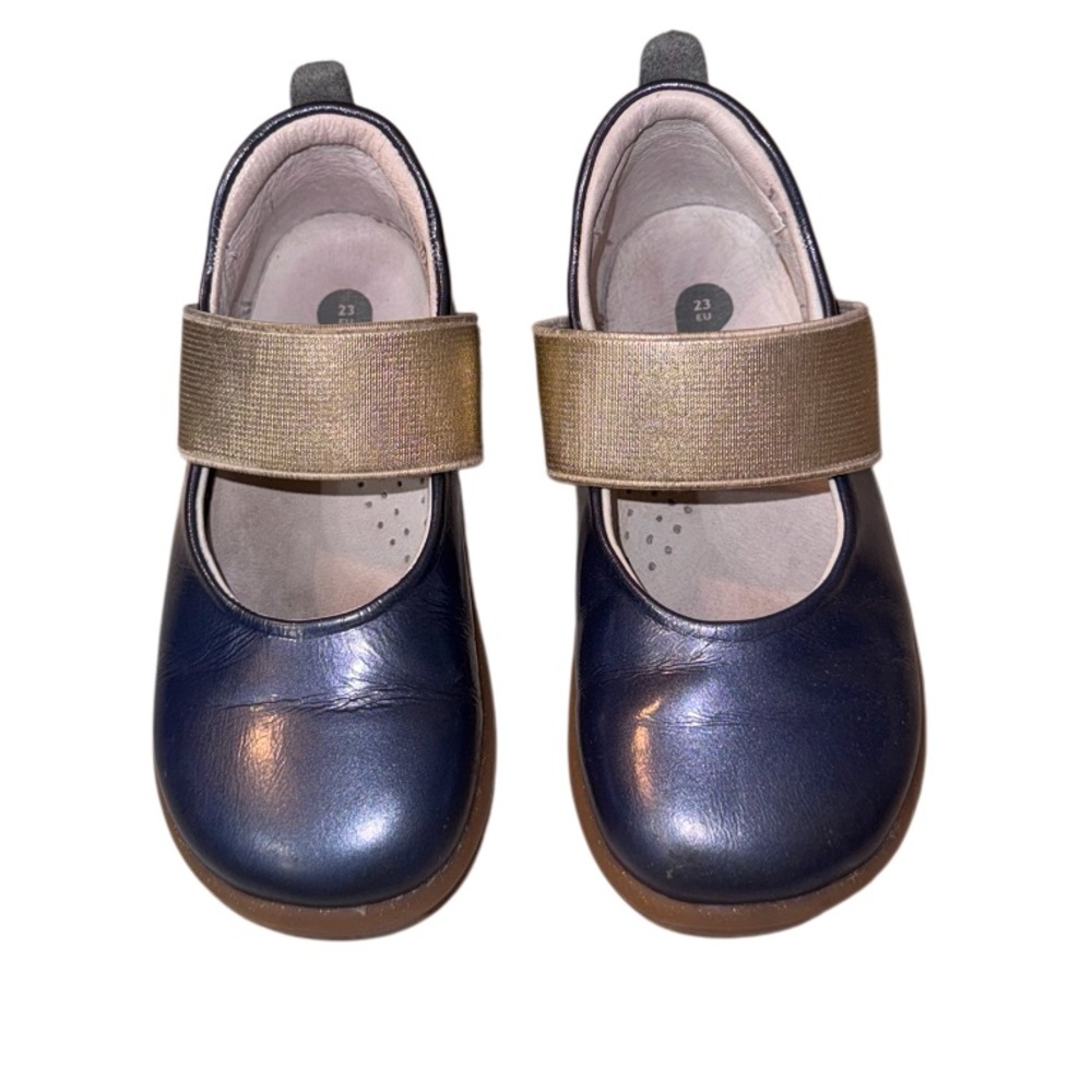 BOBUX delight navy mary Jane baby first walkers girl’s shoes size 23 7 - Picture 4 of 15